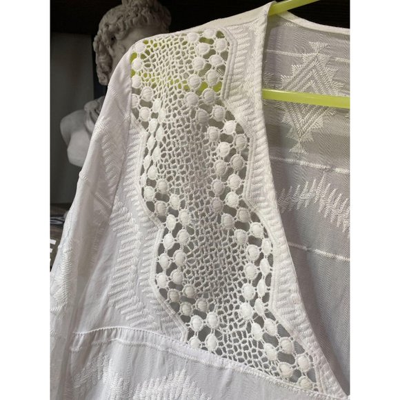 (Sold) La Blanca Embroidered Cover-Up Tunic White - Picture 8 of 12